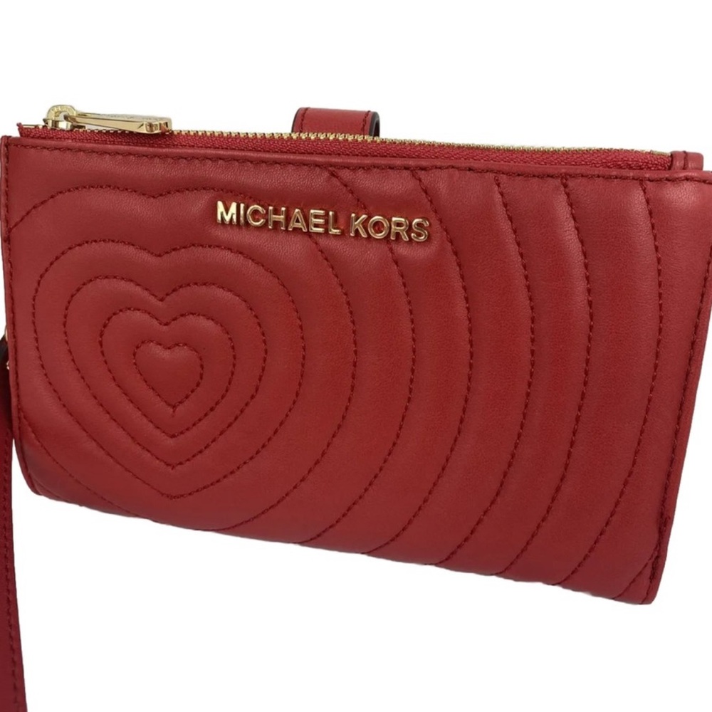 Michael Kors Red Heart Leather Wallet
